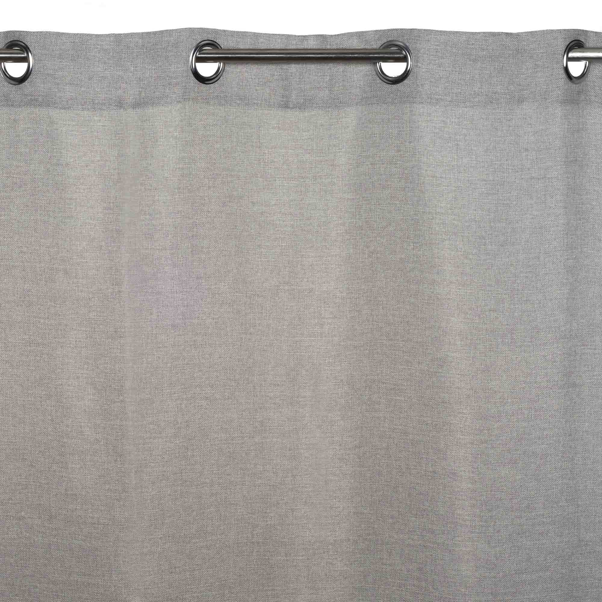 Voilage à oeillets BRISBANE gris clair