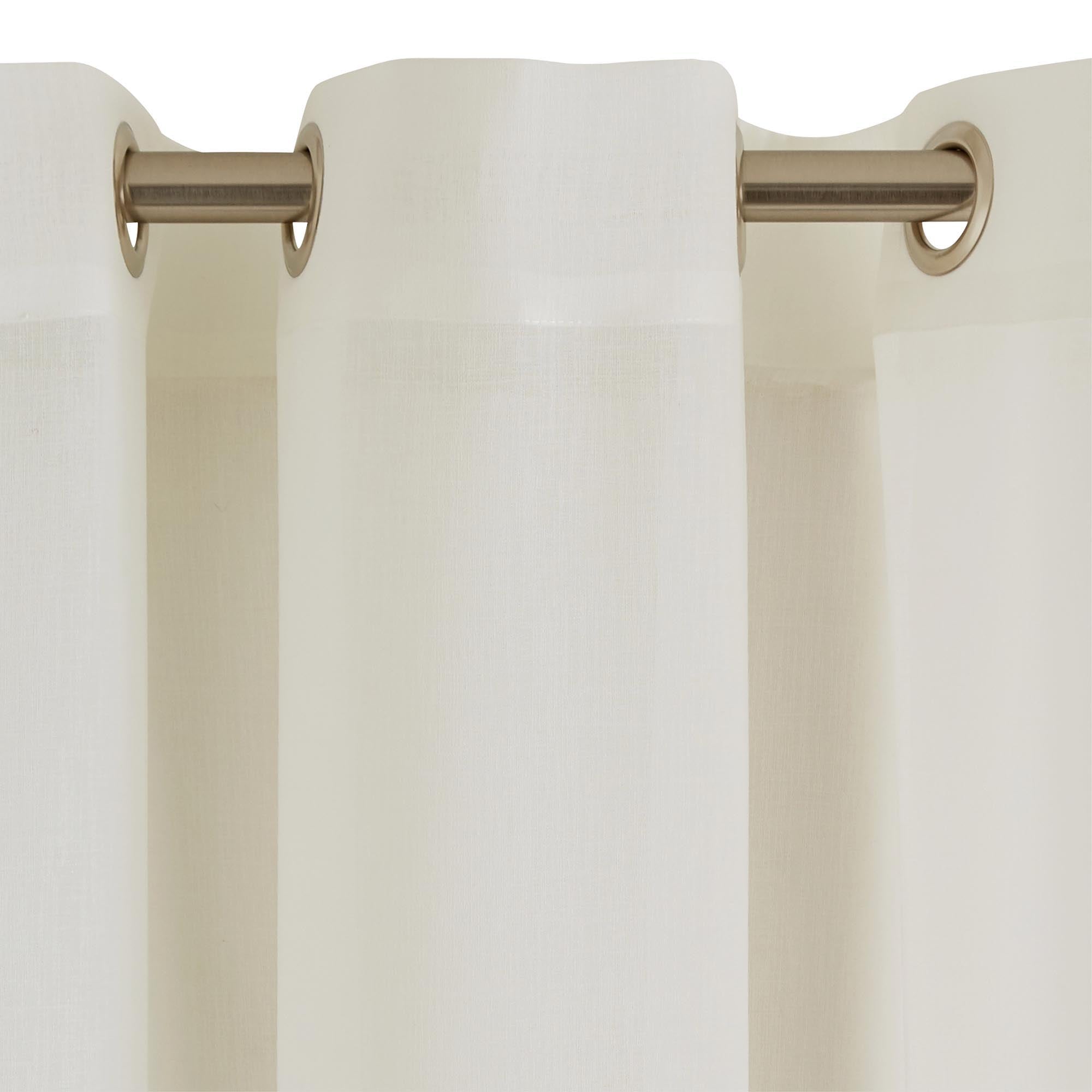 Voilage à oeillets NIMBUS vert de gris et blanc